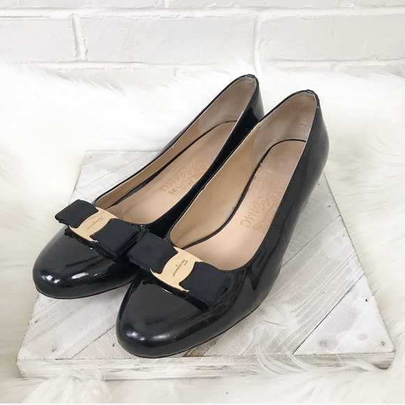 Salvatore Ferragamo Shoes - {Salvatore Ferragamo} Classic Black Bow Pumps
